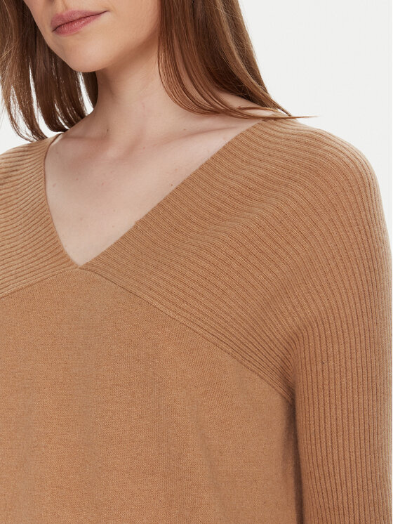 United Colors Of Benetton United Colors Of Benetton Плетена рокля 1044DV02C Бежов Relaxed Fit