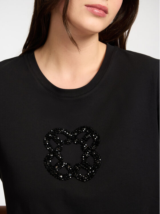 Elena Mirò Elena Mirò T-Shirt G071Z100627N033 Czarny Regular Fit