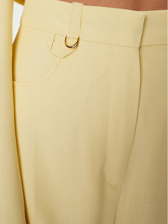 JACQUEMUS JACQUEMUS Pantaloni din material 24E241PA003 Galben Regular Fit