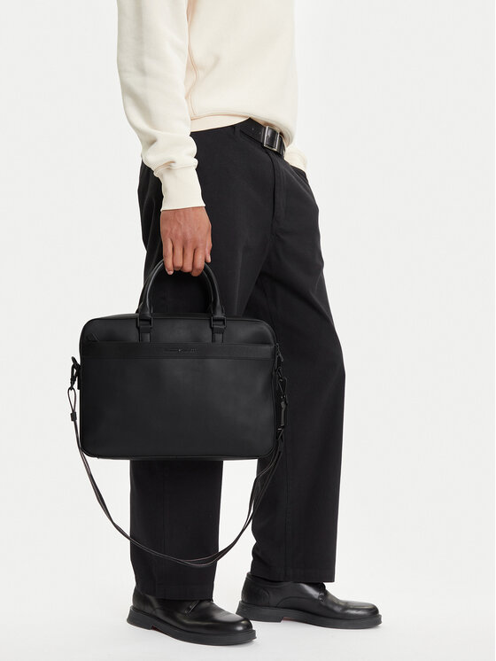 Tommy Hilfiger Tommy Hilfiger Τσάντα για laptop Th Corp Computer Bag AM0AM13222 Μαύρο