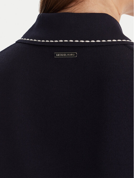 MICHAEL Michael Kors MICHAEL Michael Kors Pletena obleka MR683C0BFD Mornarsko modra Slim Fit