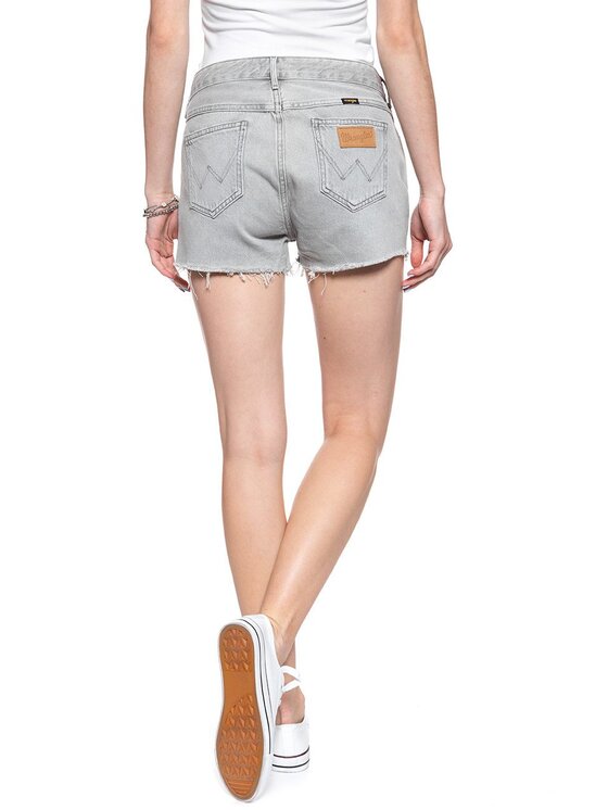 Wrangler Wrangler Szorty jeansowe BOYFRIEND Szary Slim Fit