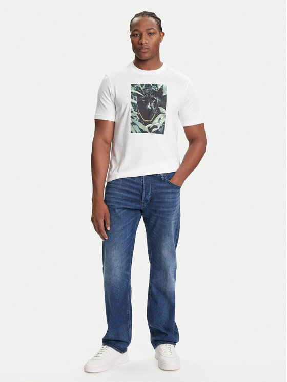 BOSS BOSS Tričko Te_Animali 50546362 Biela Regular Fit