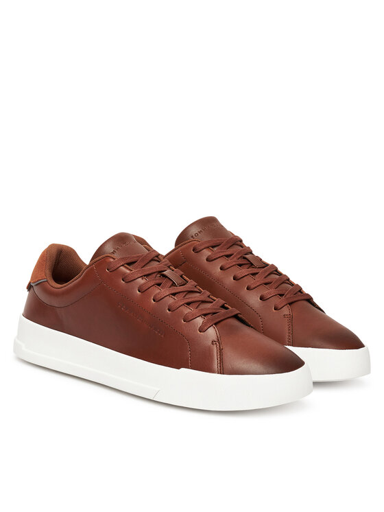 Tommy Hilfiger Tommy Hilfiger Сникърси Th Court Core Cognac FM0FM05729 Кафяв