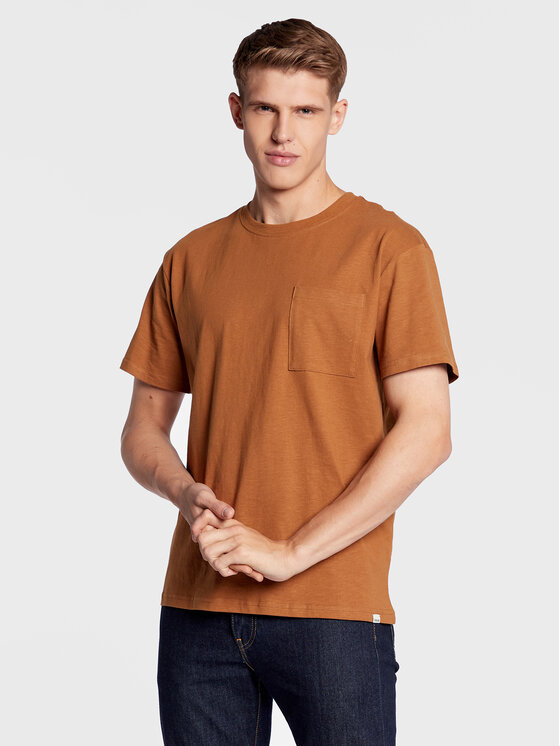 Solid Tricou 21107372 Maro Regular Fit