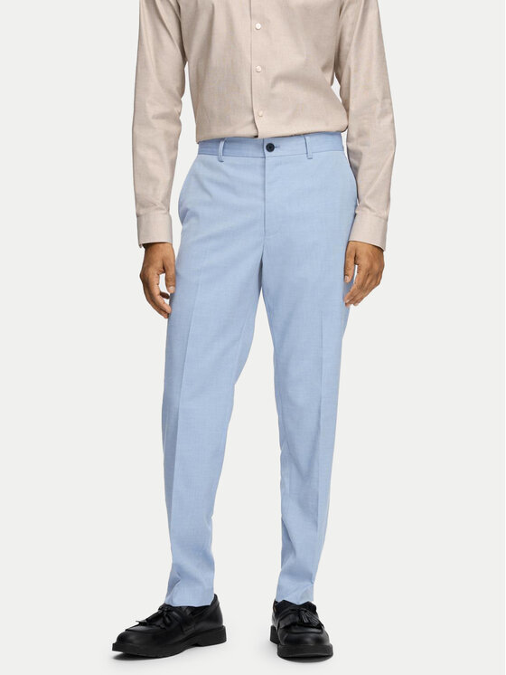 Selected Homme Selected Homme Pantaloni de costum 16092419 Albastru celest Slim Fit