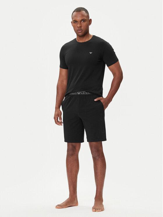Emporio Armani Underwear Piżama EM000400 AF10776 MC108 Czarny Regular Fit