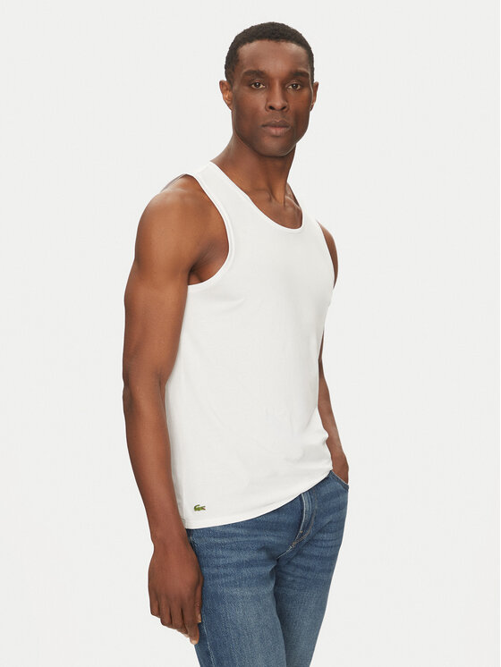 Lacoste Lacoste Set od 3 tank topa TH9009 Bijela Regular Fit