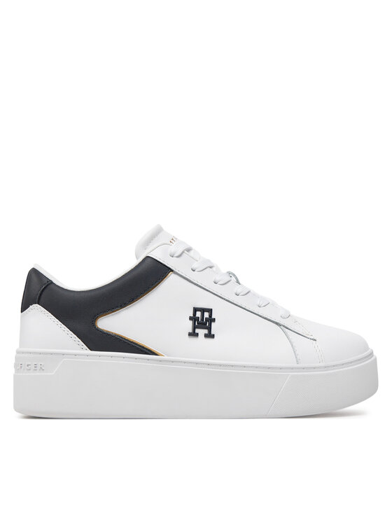 Sneakers Tommy Hilfiger Th Platform Court Sneaker FW0FW07910 Alb