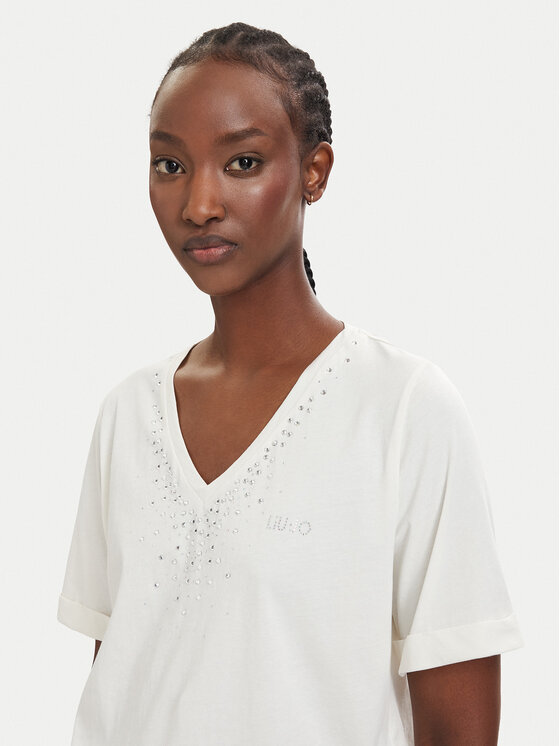 Liu Jo Sport Liu Jo Sport T-Shirt TA6284 JS923 Creme Regular Fit