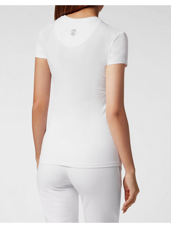 Plein Sport Plein Sport T-shirt 12973 Bianco Skin Tight Fit
