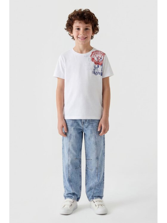 Guess Kids Guess Kids T-Shirt 183143 Biały Classic Fit