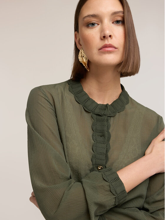 Motivi Motivi Camicia 5052Q000965N035 Verde Cropp Fit