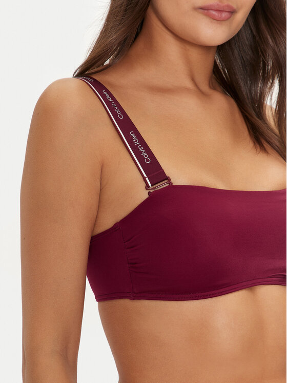 Calvin Klein Swimwear Calvin Klein Swimwear Góra od bikini KW0KW02731 Bordowy