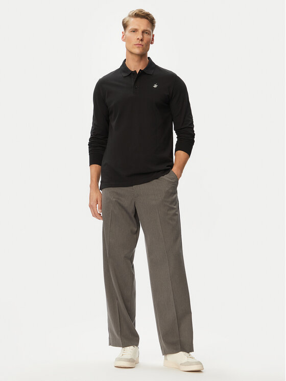 Beverly Hills Polo Club Beverly Hills Polo Club Tricou polo P-SS26M-P424125 Negru Regular Fit