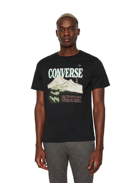 Converse Converse T-Shirt Alien Mountain Czarny Regular Fit