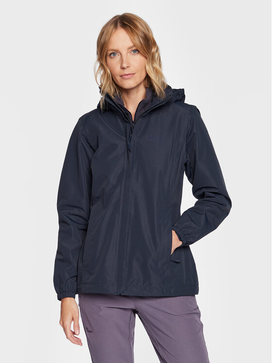 Jack Wolfskin Dežna jakna Stormy Point 2L 1111202 Mornarsko modra Regular Fit