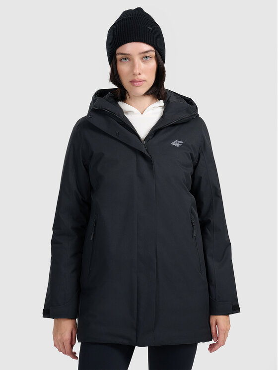 4F 4F Parka MIDSHOP TEXTILE Czarny Regular Fit