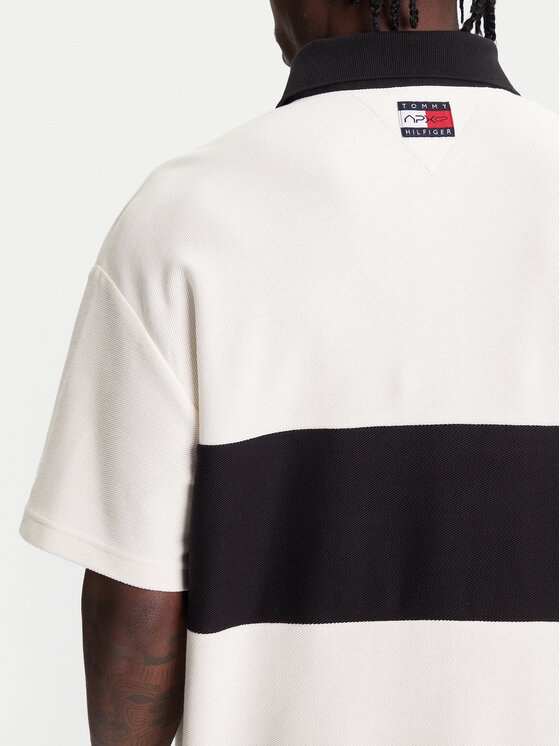 Tommy Hilfiger Tommy Hilfiger Polokošeľa F1 Movie Race Day MW0MW41393 Écru Relaxed Fit