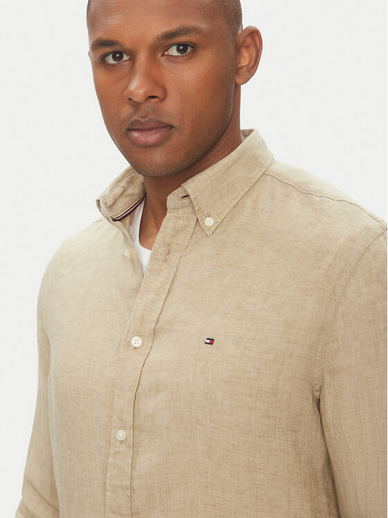 Tommy Hilfiger Tommy Hilfiger Koszula MW0MW34602 Beżowy Regular Fit