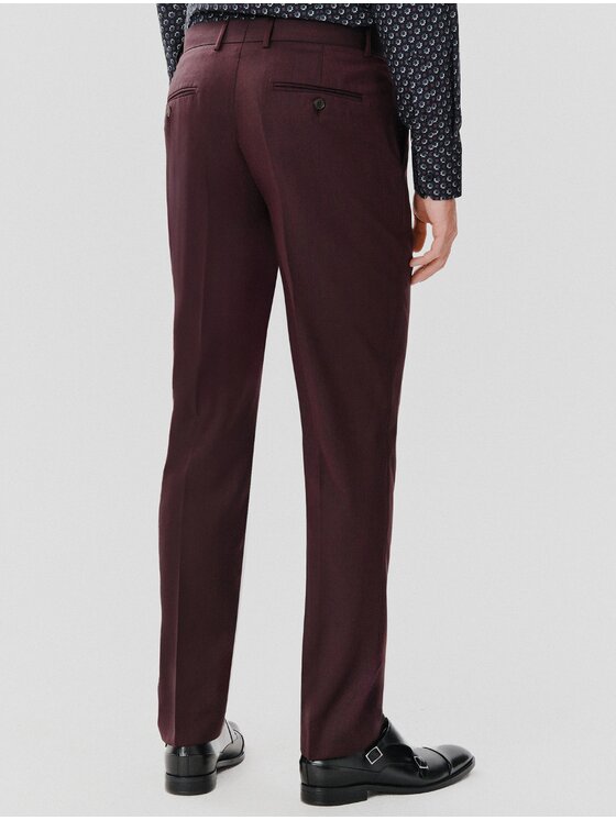 Pako Lorente Pako Lorente Garnitur P24WP-4G-008 Bordowy Super Slim Fit