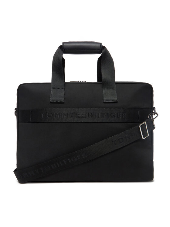 Tommy Hilfiger Tommy Hilfiger Torba na laptopa Th Business Nylon Computer Bag AM0AM13191 Czarny