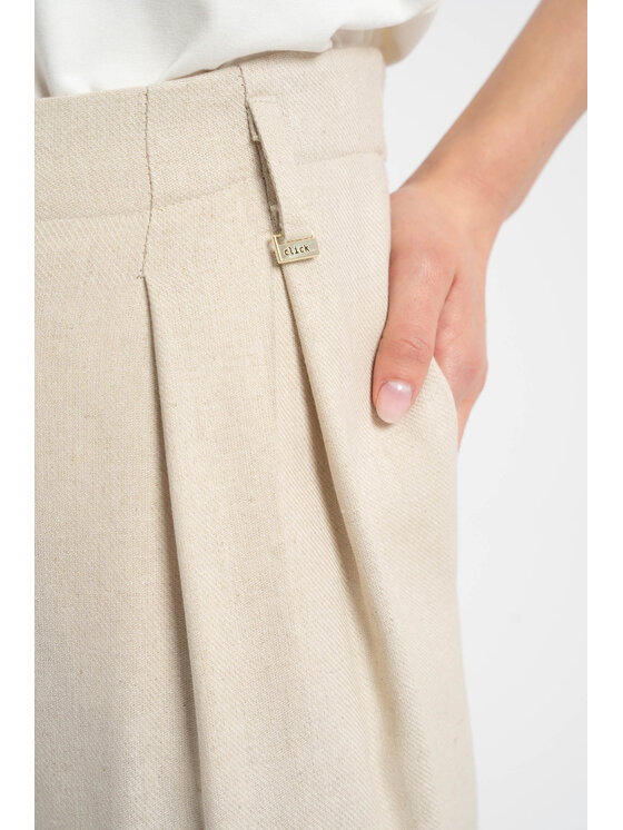 CLICK CLICK Παντελόνι υφασμάτινο 30-422 Μπεζ Relaxed Fit