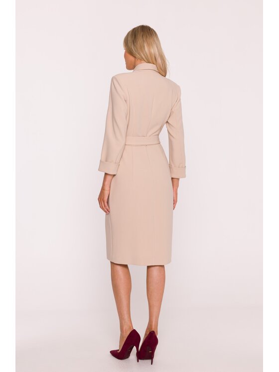 Stylove Stylove Sukienka wieczorowa S415 Beżowy A-Line Fit