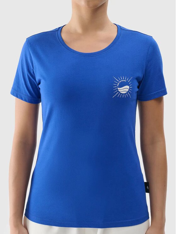 4F 4F T-Shirt 4FRSS24TTSHF2547-36S Niebieski Regular Fit