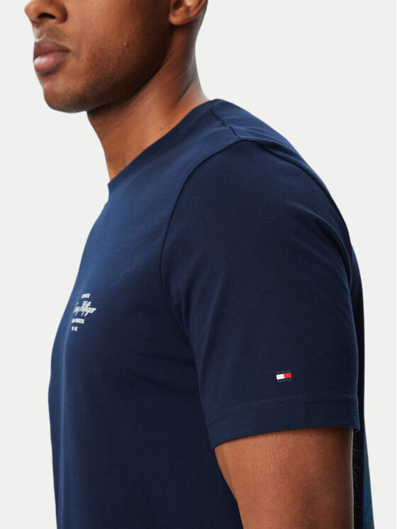 Tommy Hilfiger Tommy Hilfiger T-krekls Nautical MW0MW44258 Tumši zils Regular Fit
