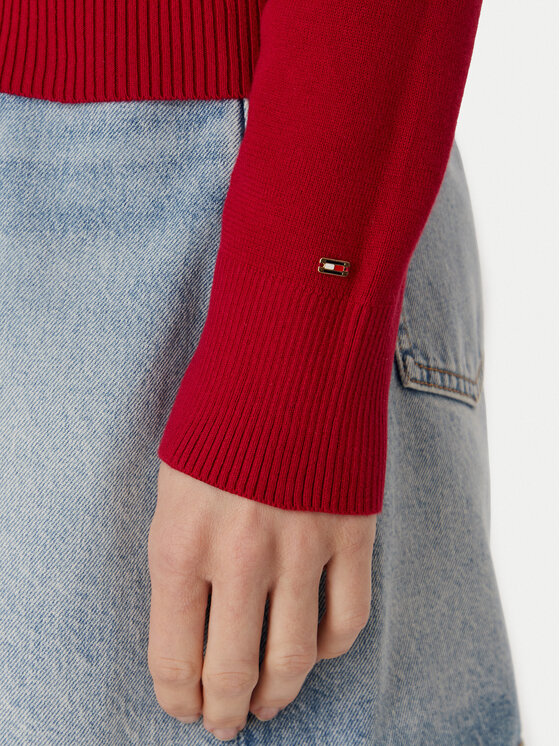 Tommy Hilfiger Tommy Hilfiger Sweter Full WW0WW52298 Czerwony Regular Fit