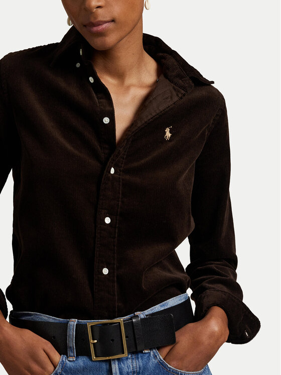 Polo Ralph Lauren Polo Ralph Lauren Πουκάμισο 211971526002 Καφέ Slim Fit