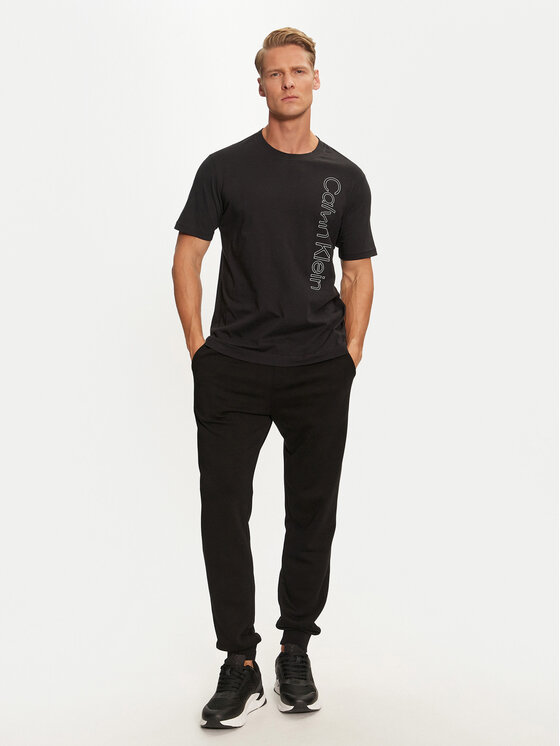 Calvin Klein Performance Calvin Klein Performance T-krekls 00GMF4K113 Melns Regular Fit