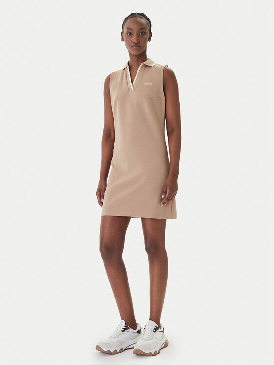 Guess Guess Повсякденна сукня V6GK02 K2928 Бежевий Regular Fit
