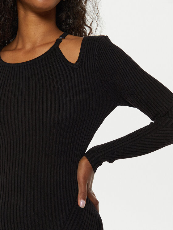Guess Guess Džemper haljina Vanessa W4BK24 Z3I22 Crna Regular Fit