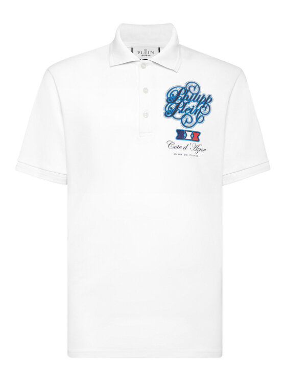 PHILIPP PLEIN PHILIPP PLEIN Polo 24915 Biały Slim Fit