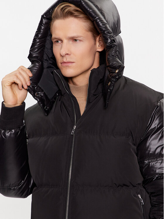 BOSS Boss Pūkinė striukė Dybes 50499800 Juoda Regular Fit