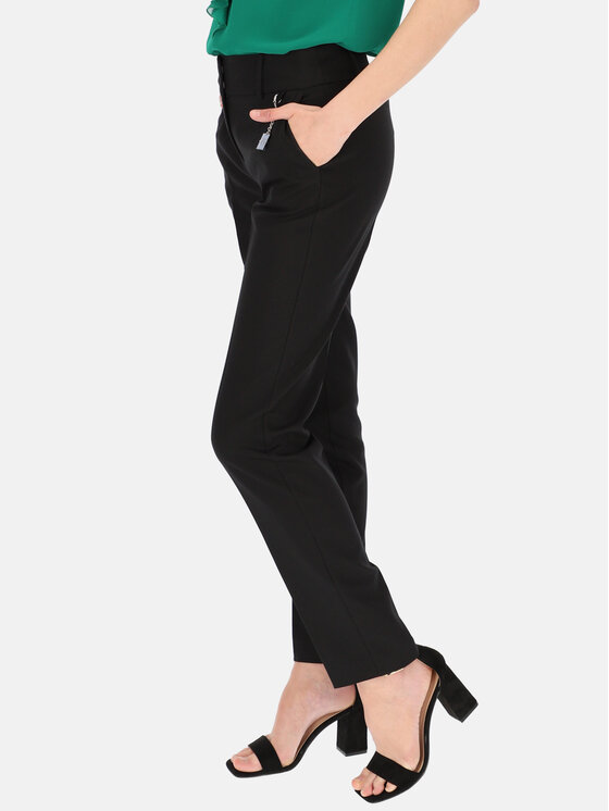 Potis & Verso Potis & Verso Spodnie materiałowe Inett Czarny Slim Fit