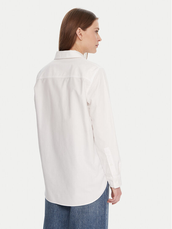 Tommy Hilfiger Tommy Hilfiger Marškiniai WW0WW46111 Balta Relaxed Fit