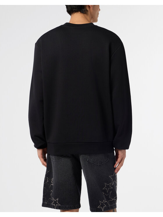 PHILIPP PLEIN PHILIPP PLEIN Mikina 25975 Čierna Regular Fit