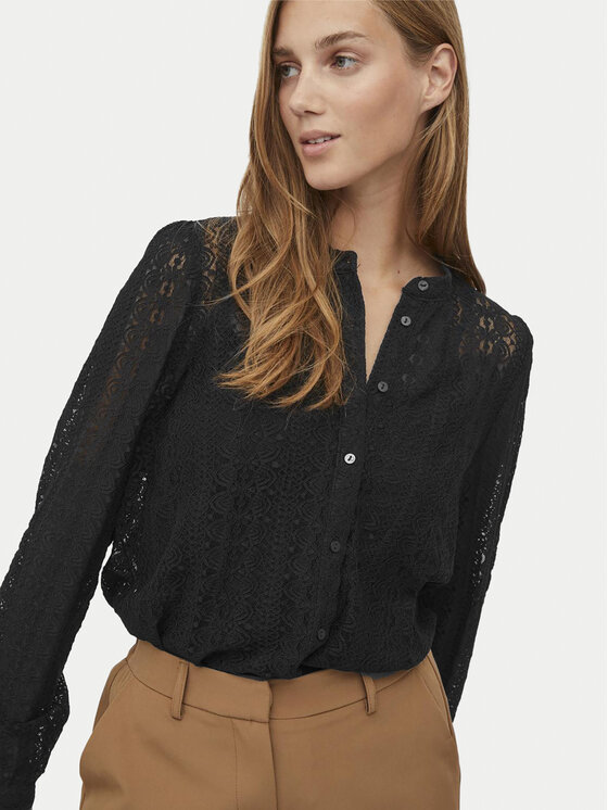 Vila Vila Camicia Chikka 14082977 Nero Regular Fit