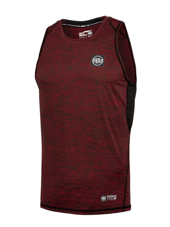 PITBULL PITBULL Koszulka techniczna Tank Top Rashguard Performance Pro plus New Logo 3XL Bordowy Regular Fit