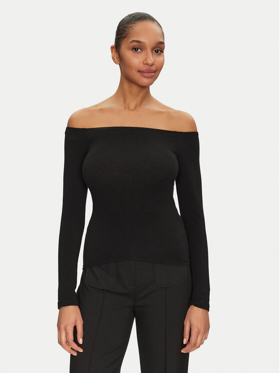 ONLY ONLY Bluza Glamour 15339763 Črna Slim Fit