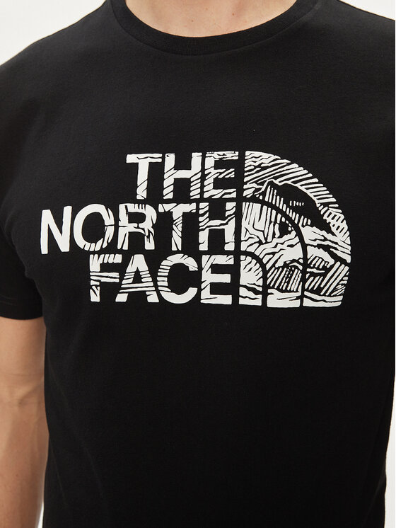 The North Face The North Face Тишърт Woodcut Dome NF0A87NX Черен Regular Fit