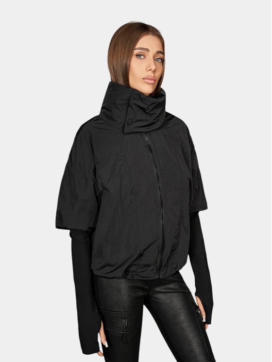 MADE BY SOCIETY MADE BY SOCIETY Kurtka anorak Layer Shell - H27842 Czarny Basic Fit
