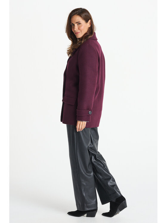 Salme Salme Płaszcz wełniany Viola Fioletowy Regular Fit