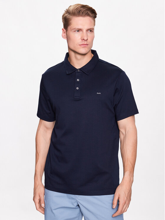 Michael Kors Michael Kors Тениска с яка и копчета CB95FGVC9 Тъмносин Regular Fit