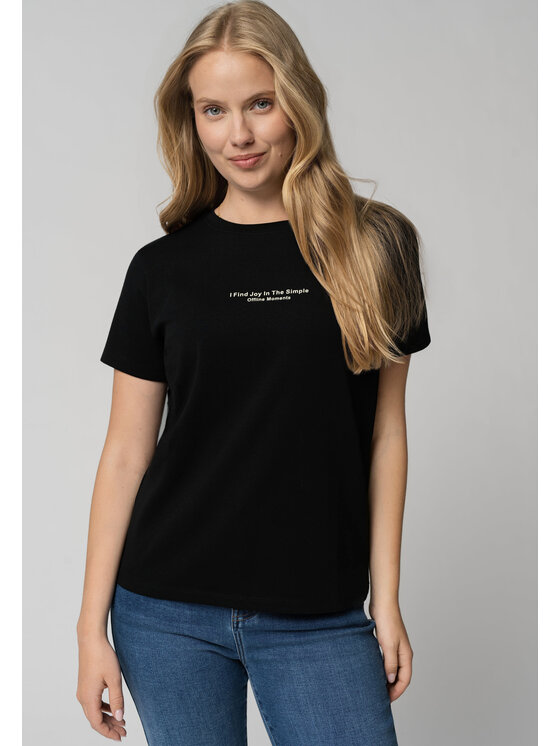 Volcano Volcano T-Shirt T-ENJOY Czarny Regular Fit
