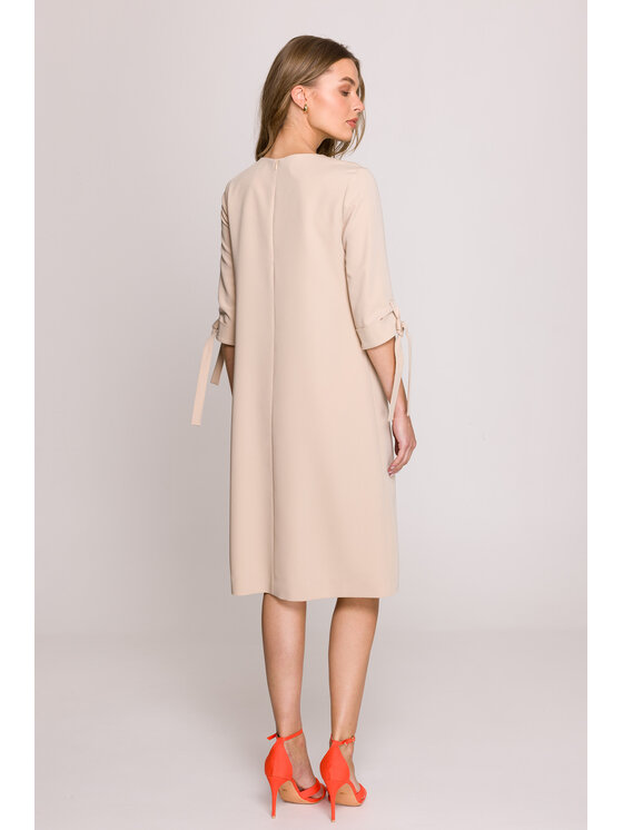 Stylove Stylove Večerní šaty S393 Béžová Premium Fit