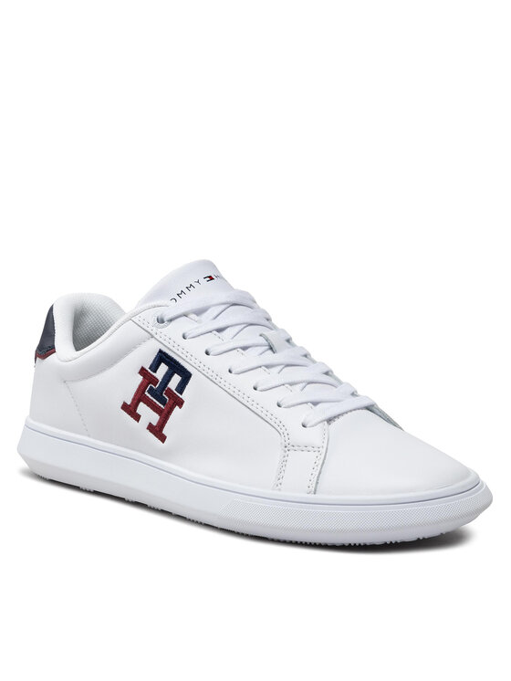 Tommy Hilfiger Сникърси Cupsole Leather Monogram FM0FM04276 Бял Modivo bg